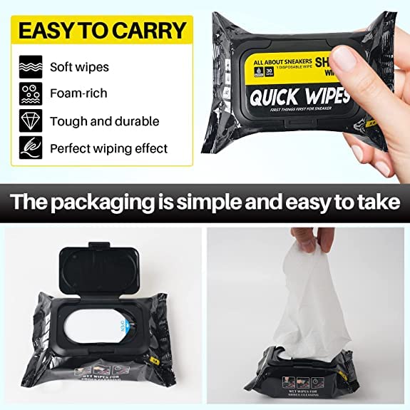 Shoe Cleaner Wipes - Pack of 2 (160pc)