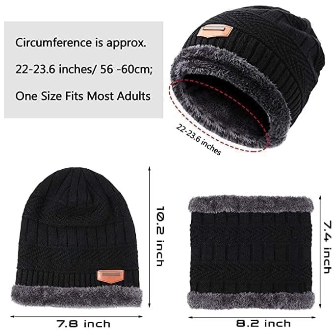 Unisex Woolen Cap Set