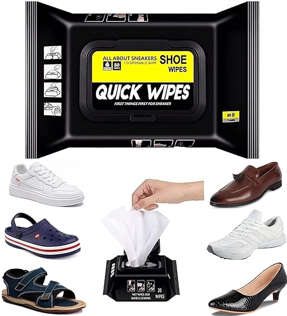 Shoe Cleaner Wipes - Pack of 2 (160pc)