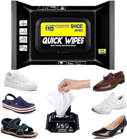Shoe Cleaner Wipes - Pack of 2 (160pc)
